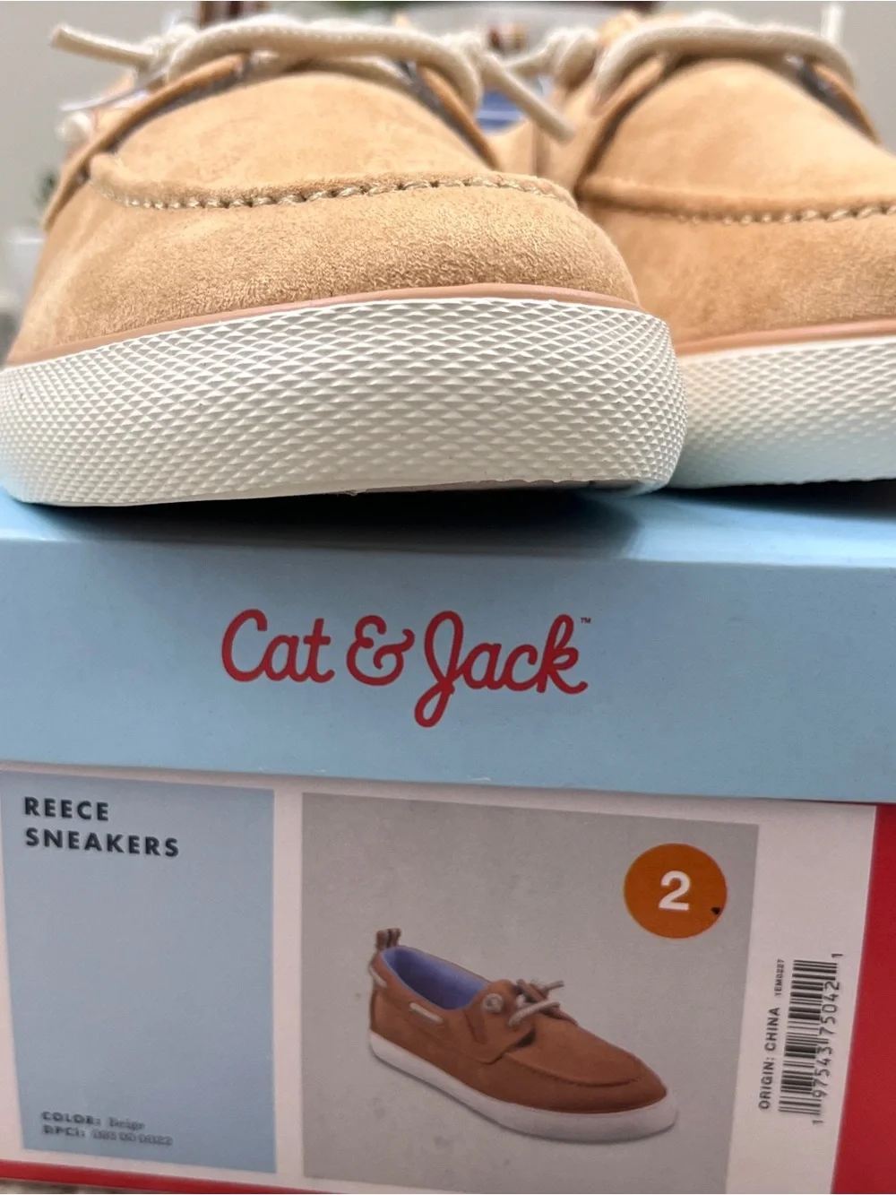 Suede Boat Shoes - Tan